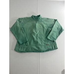 Woolrich women’s sweaters size large Qaurter zip green